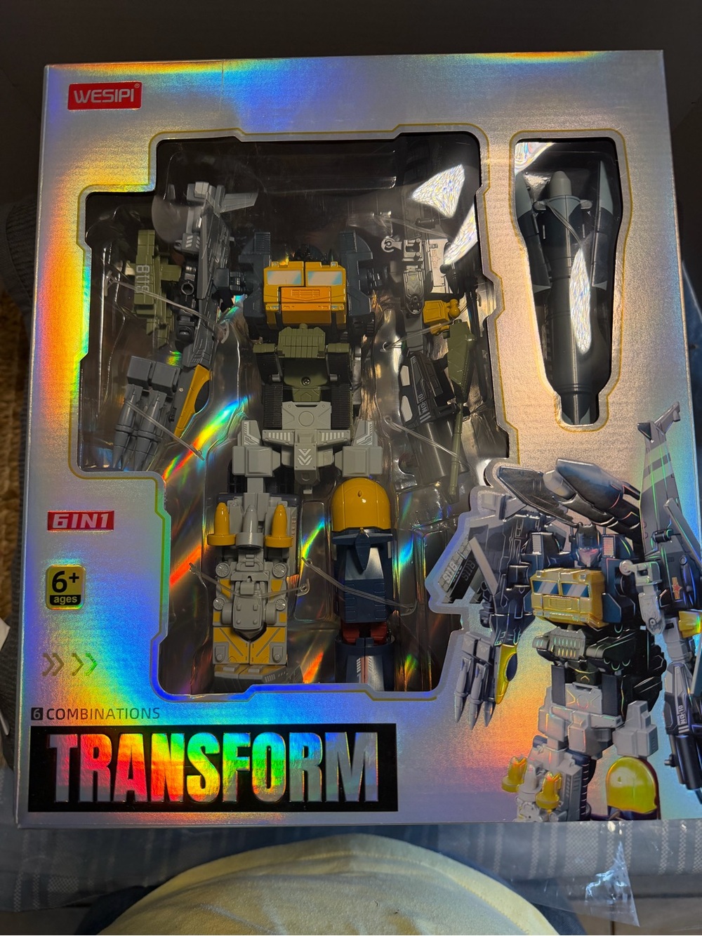 WESIPI 6-in-1 Transform Robot Action Figure Set NIB
